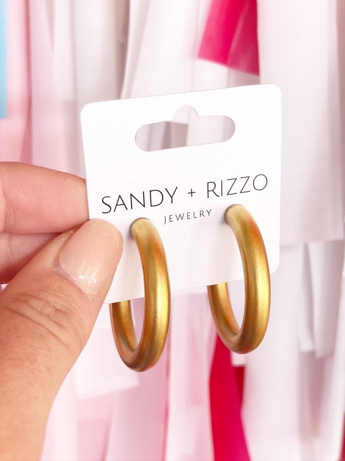 Sandy + Rizzo Golden Hoop Earrings – Little Miss Muffin Children & Home