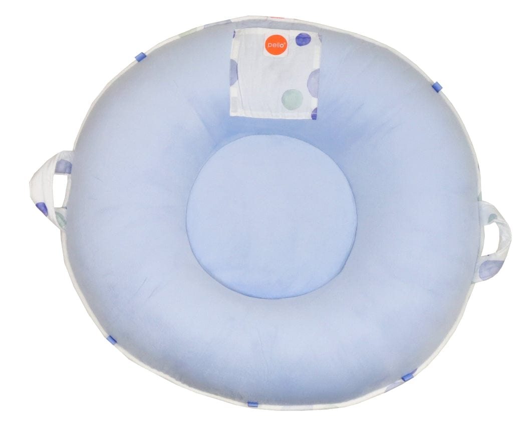 Goosewaddle + Pello Goosewaddle + Pello 34" Diameter Round Floor Pillow Cushion, Oxford Blue - Little Miss Muffin Children & Home