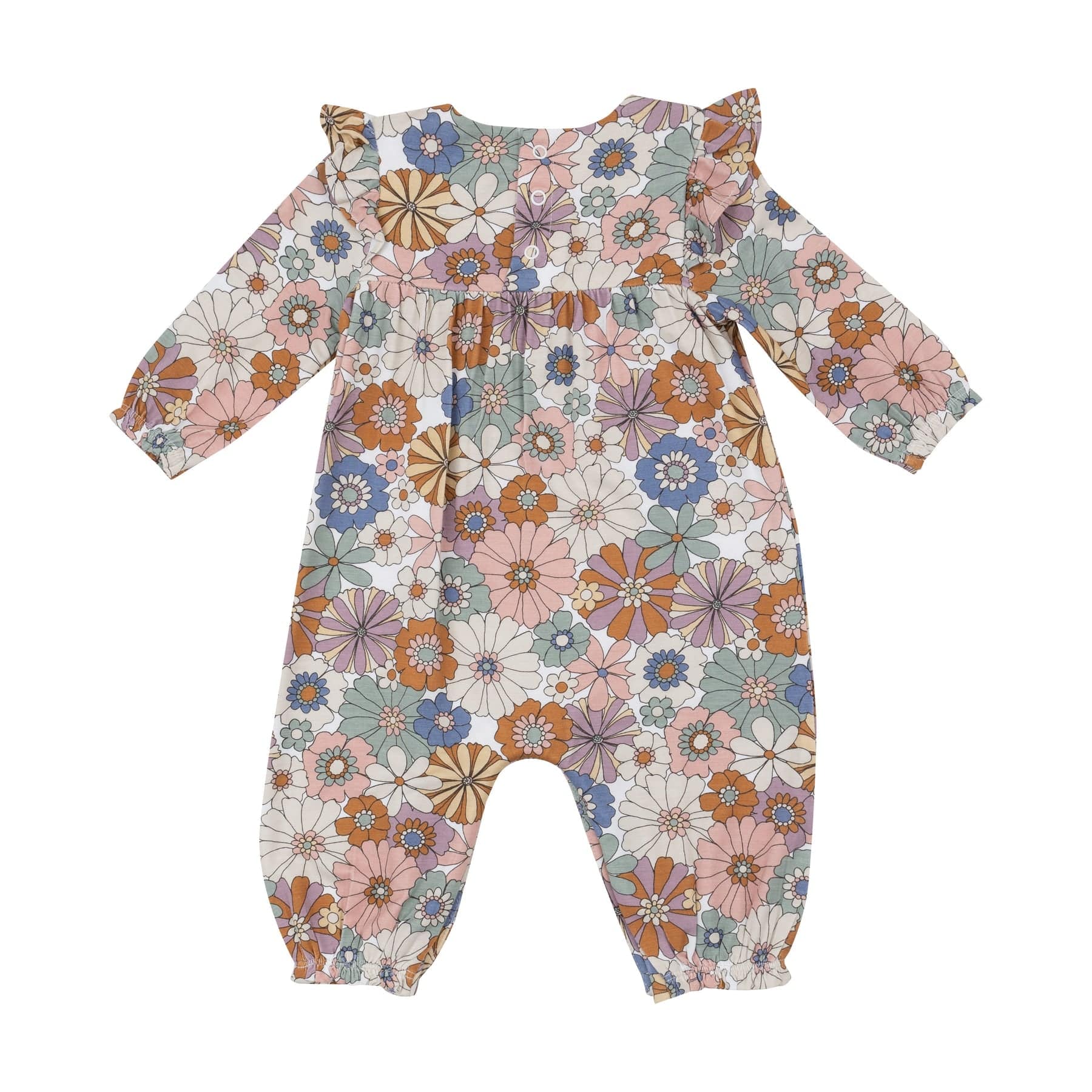 Angel Dear Angel Dear Brighton Floral Ruffle Sleeve Romper - Little Miss Muffin Children & Home