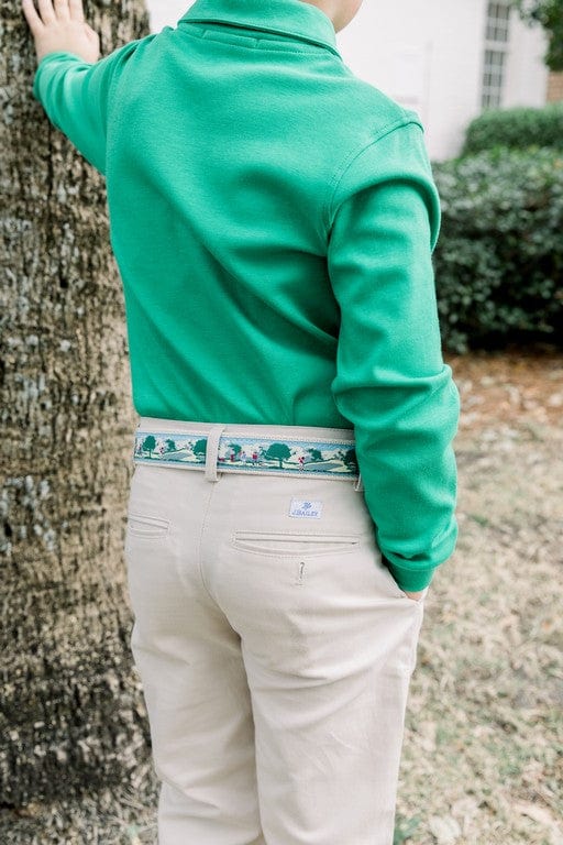 Bailey Boys Harry Long Sleeve Polo in Kelly - Little Miss Muffin Children & Home