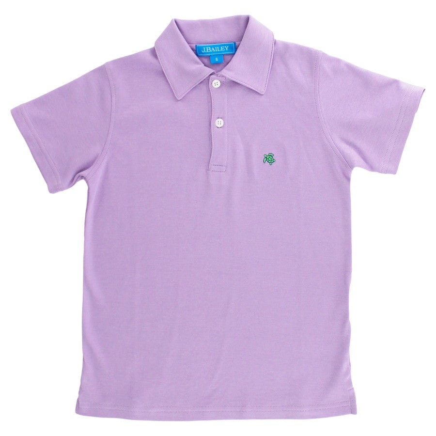 Bailey Boys Bailey Boys Short Sleeve Henry Polo in Lavender - Little Miss Muffin Children & Home