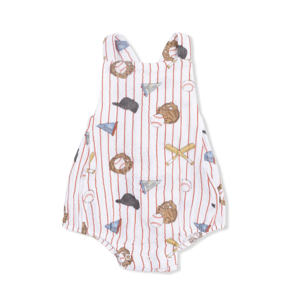 Vintage Baseball Stripe Retro Sunsuit