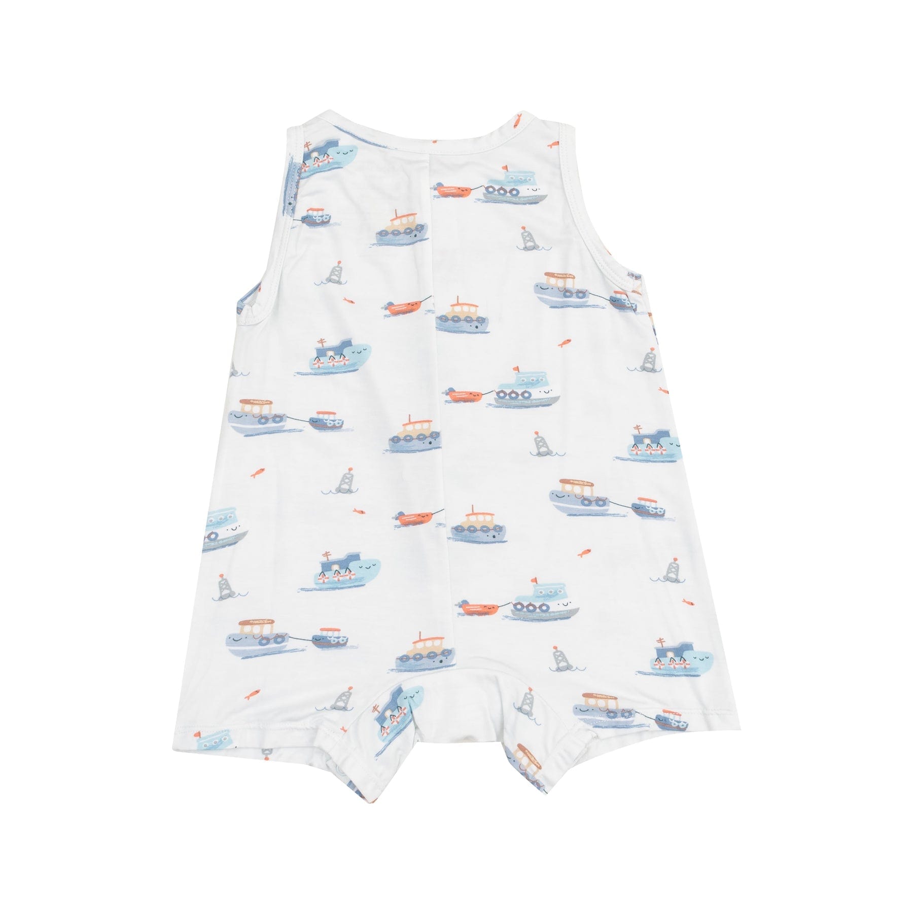 Angel Dear Angel Dear Bubbly Tugboats Sleeveless Shortie Romper - Little Miss Muffin Children & Home
