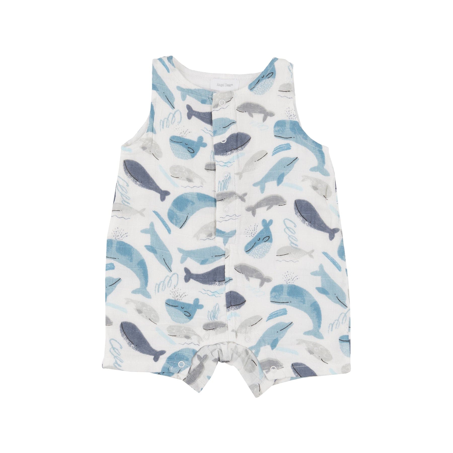 Angel Dear Angel Dear Blue Whales Shortie Romper - Little Miss Muffin Children & Home