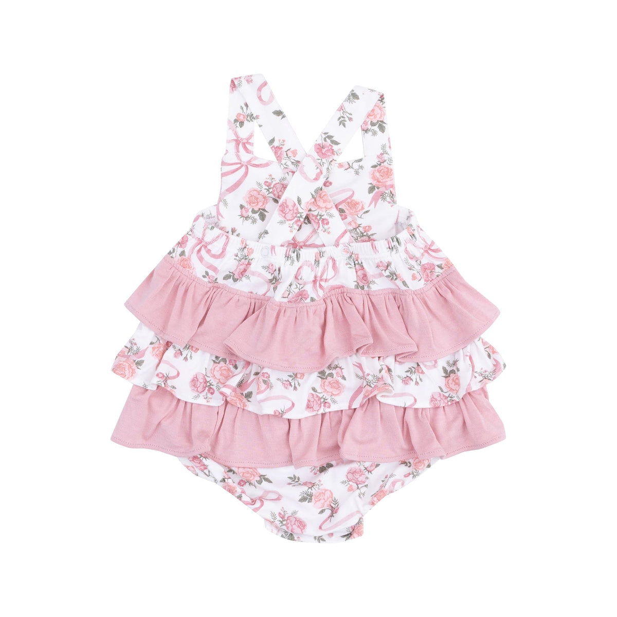 Angel Dear Angel Dear Ribbon And Flowers Ruffle Sunsuit - Little Miss Muffin Children & Home
