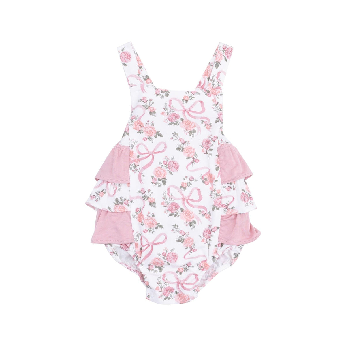 Angel Dear Angel Dear Ribbon And Flowers Ruffle Sunsuit - Little Miss Muffin Children & Home
