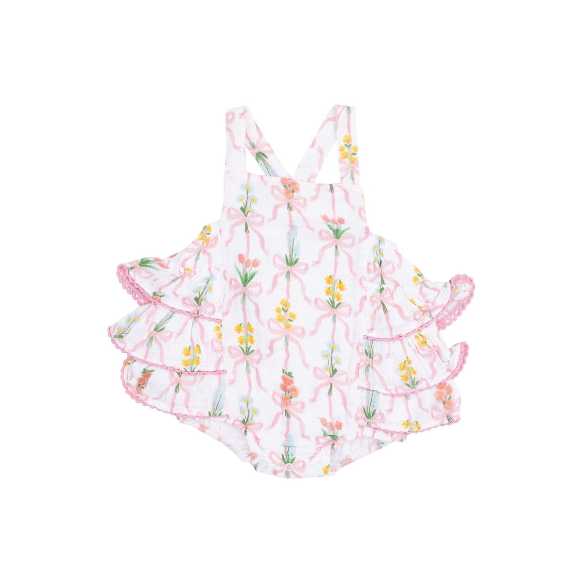 Angel Dear Angel Dear Ribbon Bouquets Ruffle Sunsuit - Little Miss Muffin Children & Home