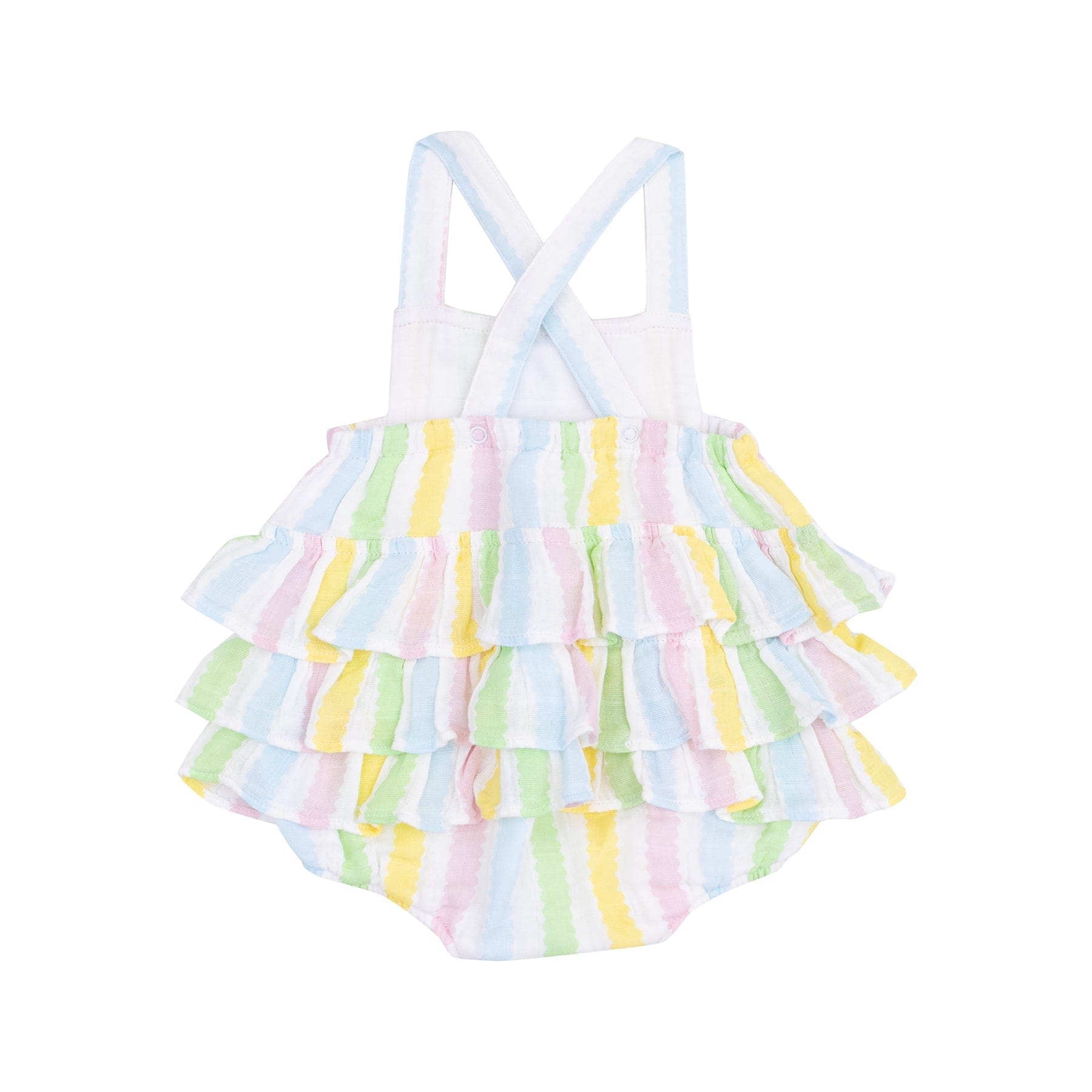 Angel Dear Angel Dear Ric Rac Stripe Ruffle Sunsuit - Little Miss Muffin Children & Home