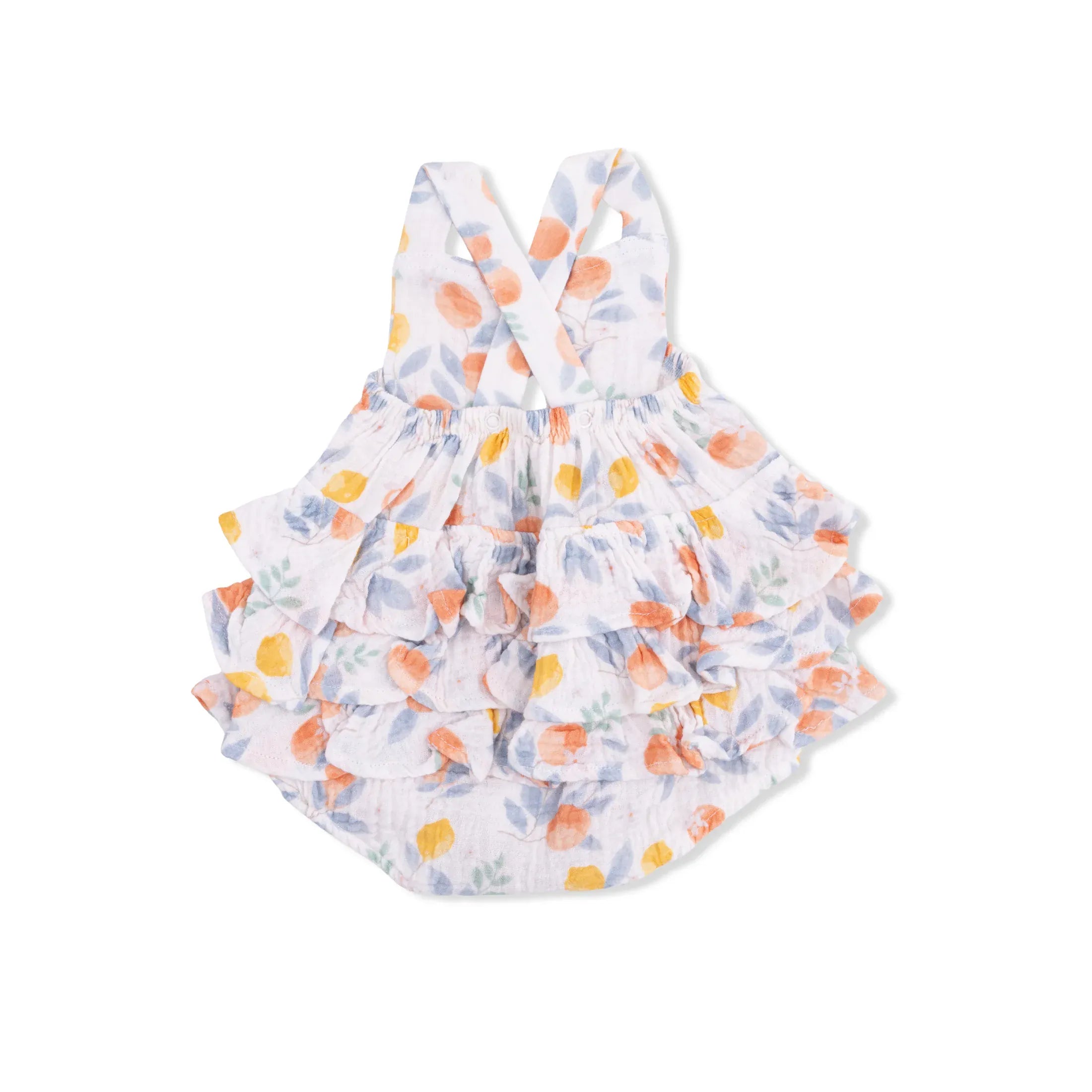 Citrus Floral Ruffle Sunsuit