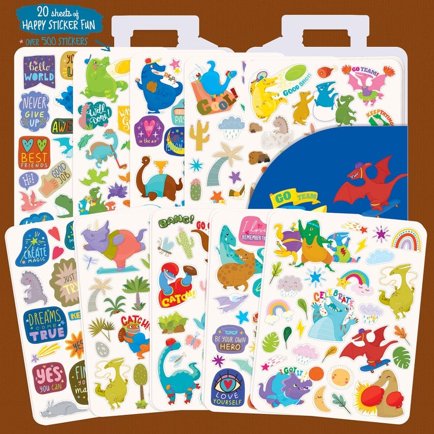 The Piggy Story The Piggy Story 500+ Stickers On-the-Go Sporty Dinos - Little Miss Muffin Children & Home