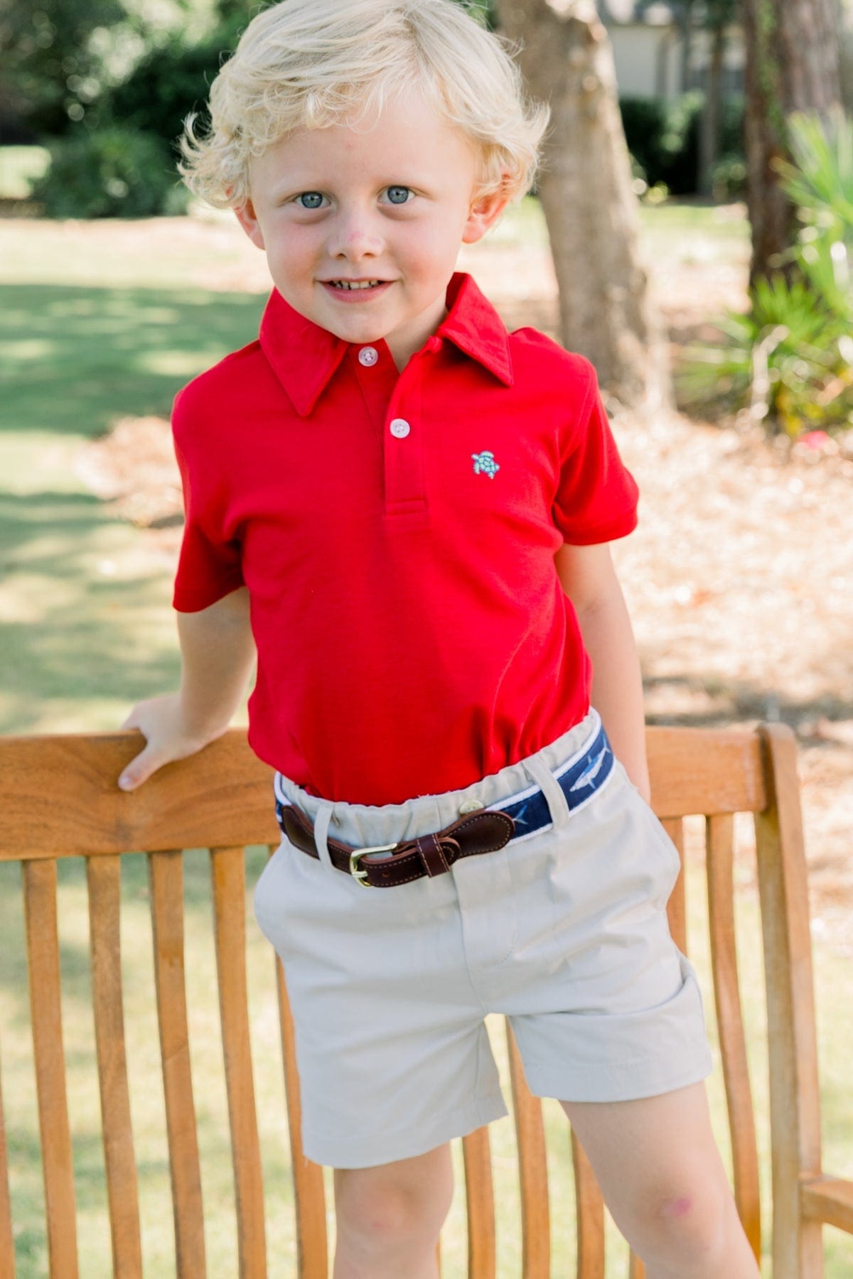 Bailey Boys Bailey Boys Henry Short Sleeve Polo in Red - Little Miss Muffin Children & Home