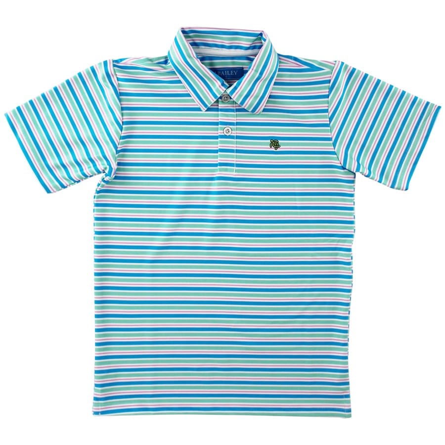 Bailey Boys Bailey Boys Henry Performance Short Sleeve Stripe Polo Paradise - Little Miss Muffin Children & Home