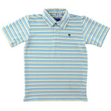 Bailey Boys Bailey Boys Henry Performance Short Sleeve Stripe Polo Placid - Little Miss Muffin Children & Home