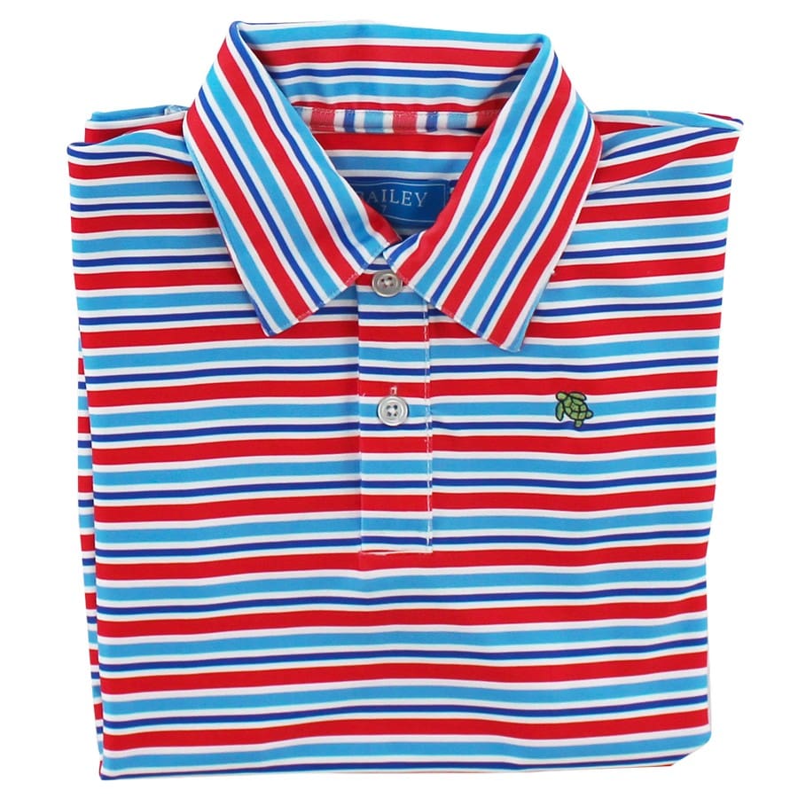 Bailey Boys Bailey Boys Henry Performance Short Sleeve Stripe Polo Liberty - Little Miss Muffin Children & Home