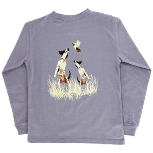 Bailey Boys Bailey Boys Long Sleeve Logo Tee- Jumping Dogs/Smoke - Little Miss Muffin Children & Home