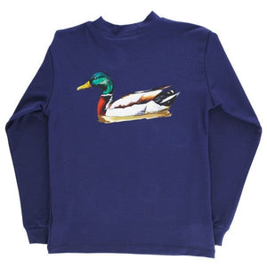 Bailey Boys Bailey Boys Long Sleeve Logo Tee- Wood Duck/Navy - Little Miss Muffin Children & Home