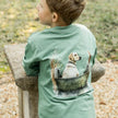 Bailey Boys Bailey Boys Long Sleeve Logo Tee- Dog in Boat/Green - Little Miss Muffin Children & Home