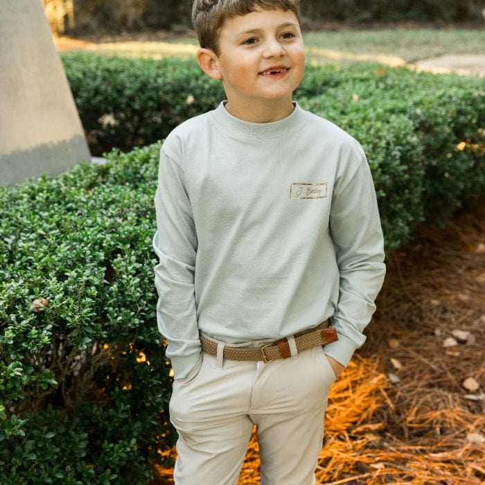 Bailey Boys Bailey Boys Long Sleeve Logo Tee- Duck Silhouette/Sage - Little Miss Muffin Children & Home