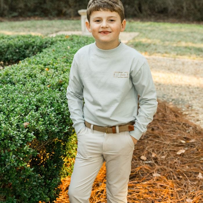 Bailey Boys Bailey Boys Long Sleeve Logo Tee- Duck Silhouette/Sage - Little Miss Muffin Children & Home