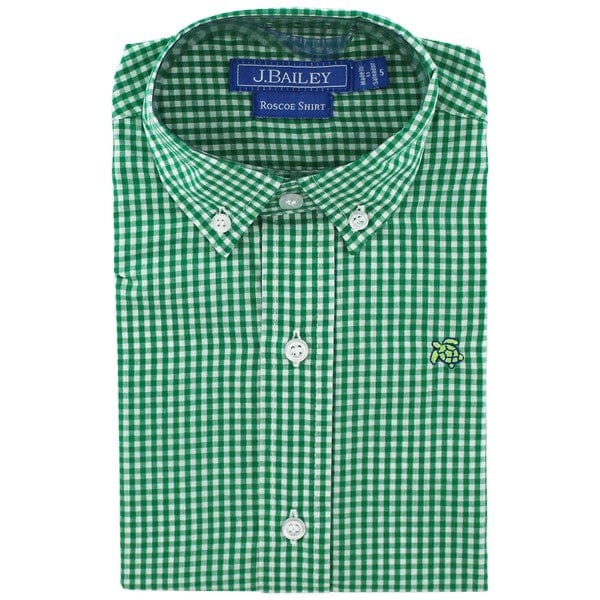 Bailey Boys Bailey Boys Roscoe Button Down Shirt -Kelly Check - Little Miss Muffin Children & Home