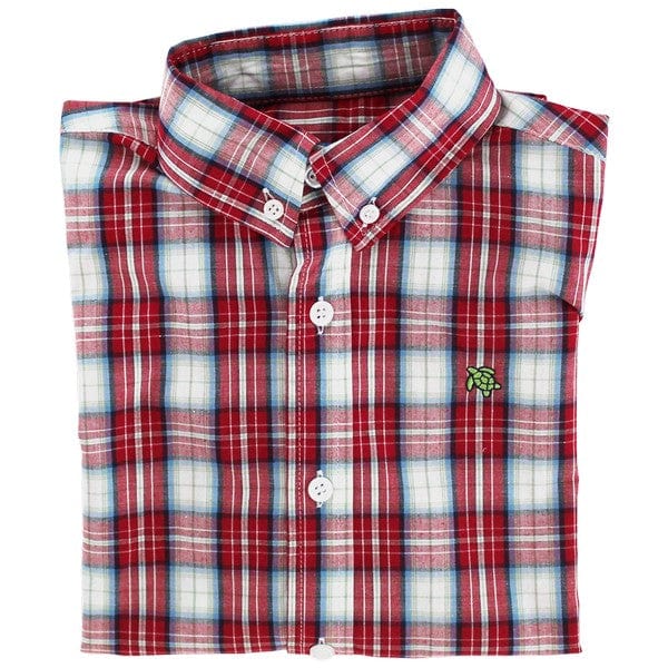 Bailey Boys Bailey Boys Roscoe Button Down Shirt -Cranberry - Little Miss Muffin Children & Home