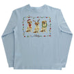 Bailey Boys Long Sleeve Logo Tee, Christmas Labs on Light Blue - Little Miss Muffin Children & Home