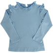 Bailey Boys Long Sleeve Ruffle Trimmed Tee in Bayberry - Little Miss Muffin Children & Home