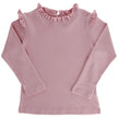 Bailey Boys Long Sleeve Ruffle Neck Tee in Light Pink - Little Miss Muffin Children & Home