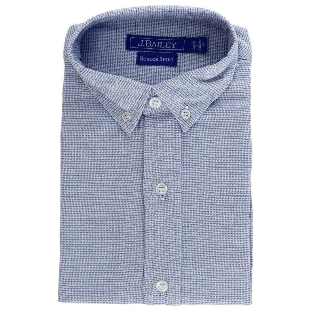 Bailey Boys Roscoe Button Down in Sky - Little Miss Muffin Children & Home