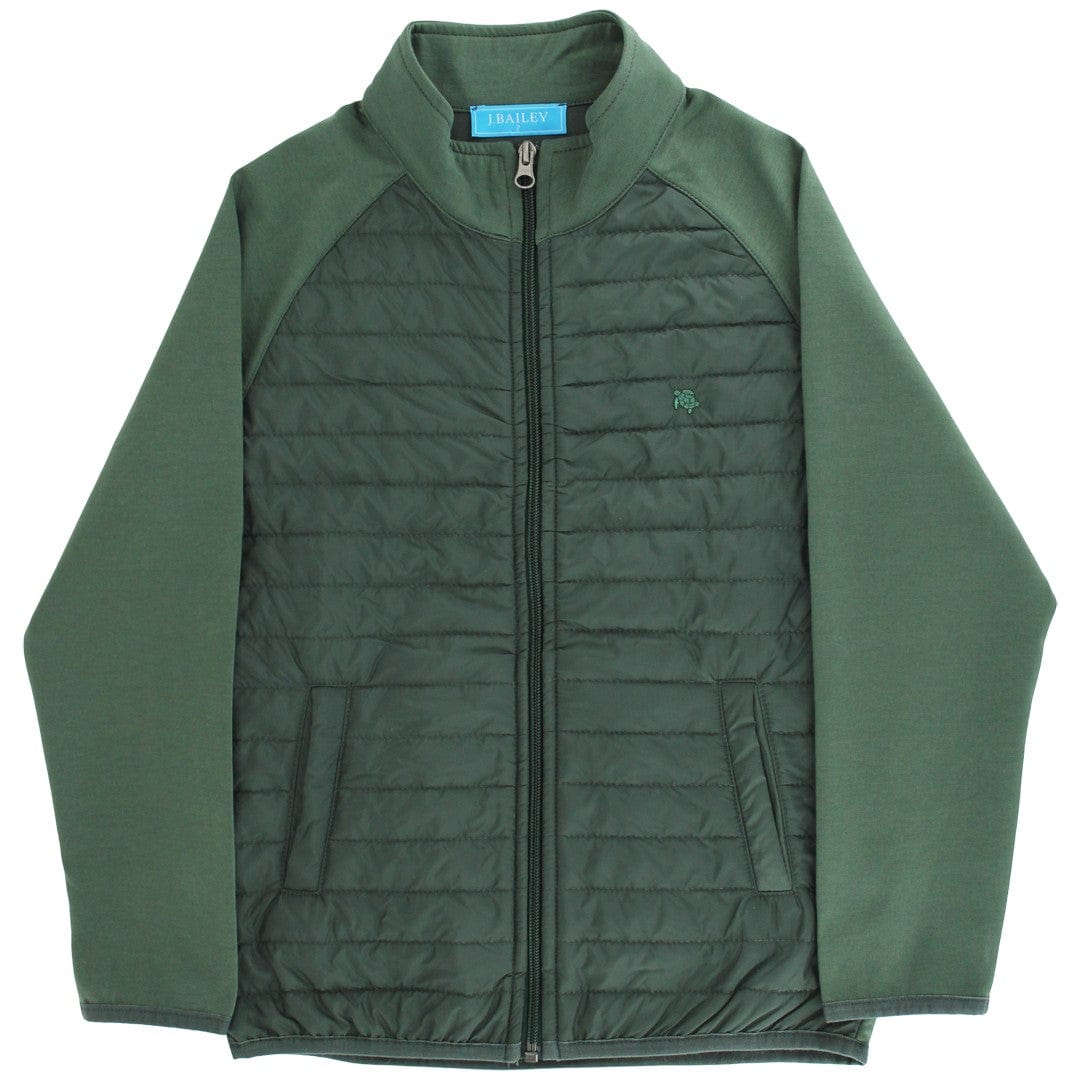 Bailey Boys Quilted Bomber Jacket in Green - Little Miss Muffin Children & Home