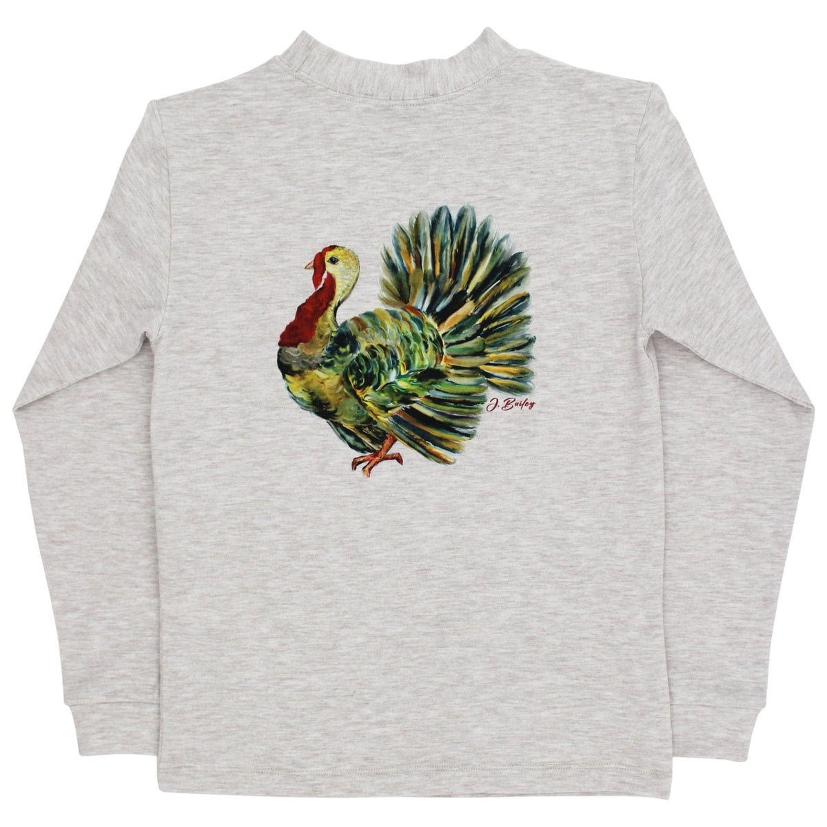 Long Sleeve Logo Tee, Turkey on Oatmeal