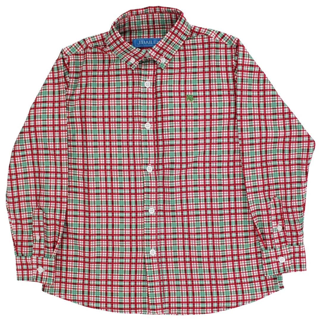 Roscoe Performance Button Down Shirt in Jolly Plaid