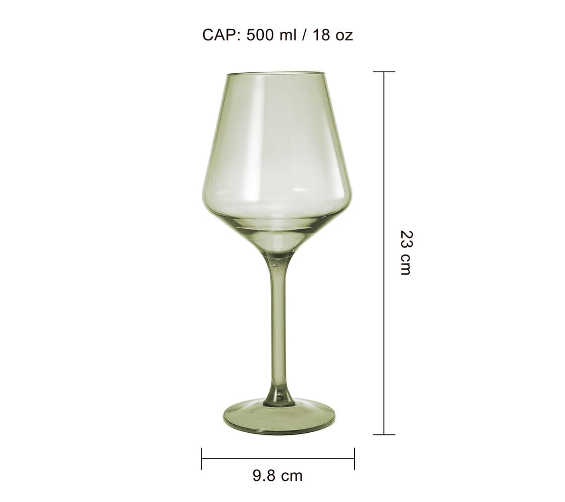 Unbreakable Acrylic Pastel Wine Glasses Set of 6