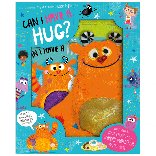 Make Believe Ideas Can I Have a Hug? Monster Plush and Book Box Set - Little Miss Muffin Children & Home