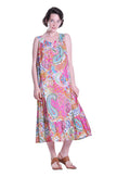 La Cera La Cera Vibrant Print Sweetheart Neck Gown with Pockets - Little Miss Muffin Children & Home