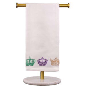 The Royal Standard Elizabeth Crown Hand Towel in White/Multi