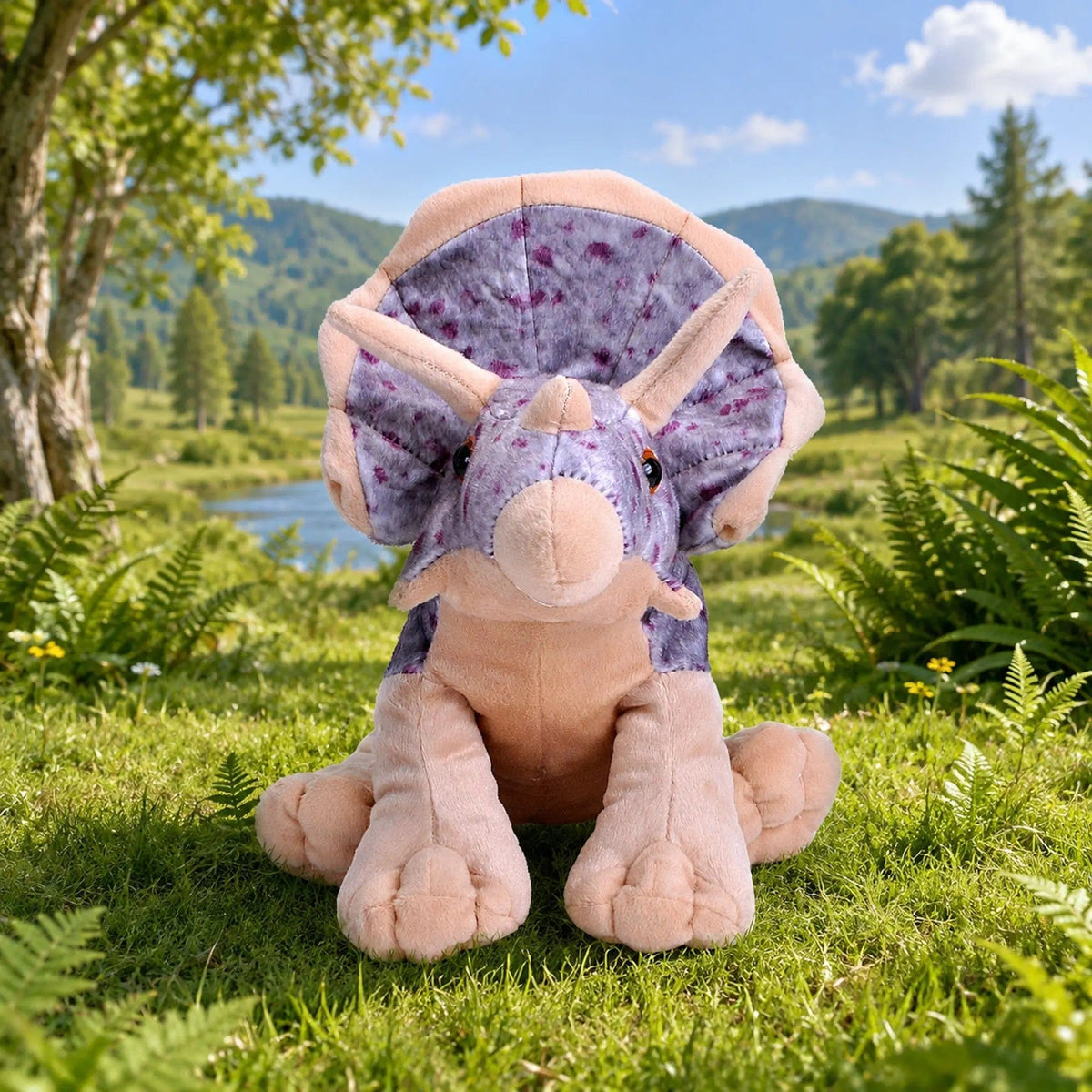 Wild Republic Cuddlekins Triceratops Plush, view 2