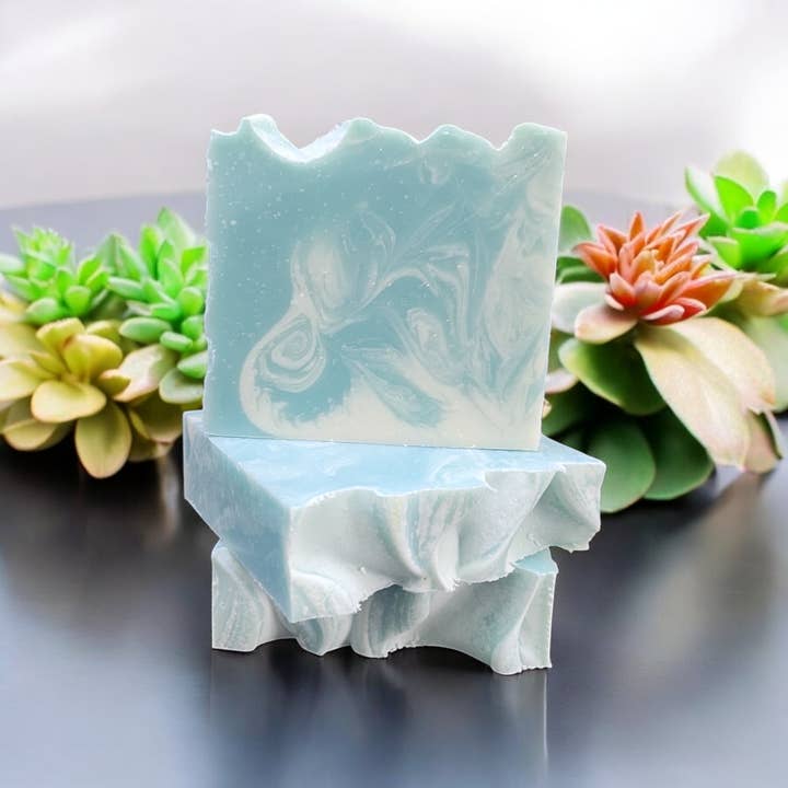 marble blue soap
