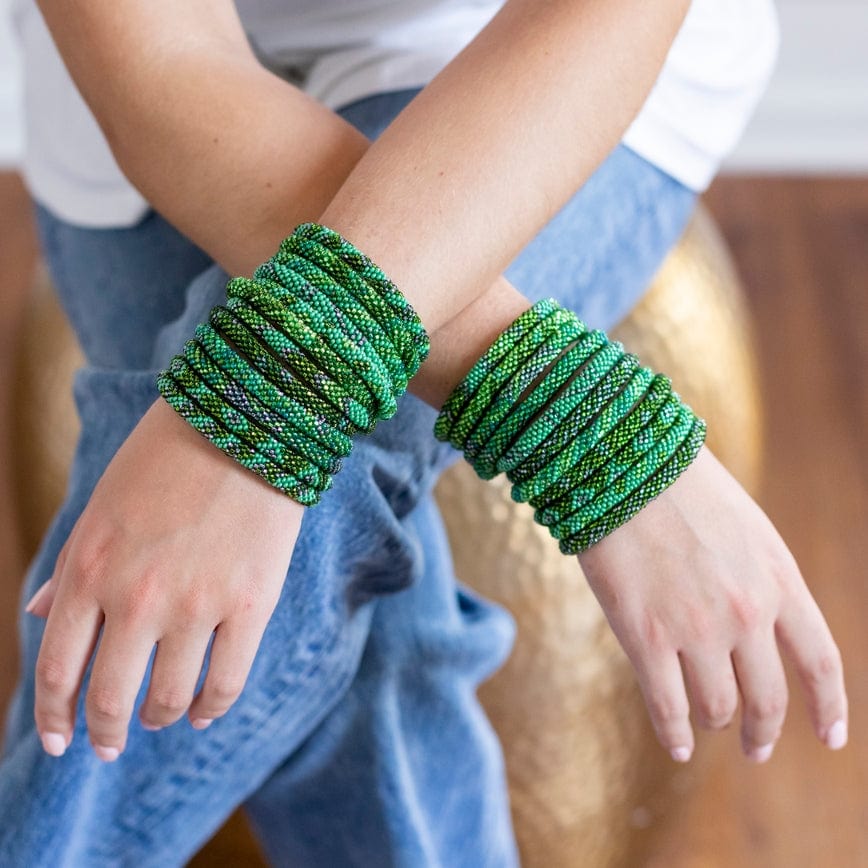 Aid Through Trade Aid Through Trade Assorted Emerald Roll-On Bracelets - Little Miss Muffin Children & Home