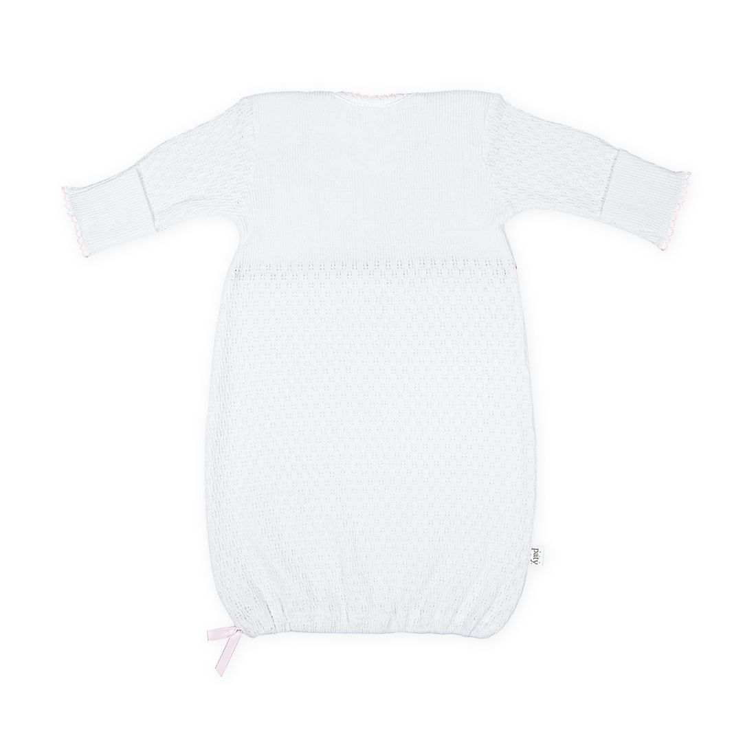 Paty, Inc. Paty Knit Overlap Shoulder Gown Blue No Bow - Little Miss Muffin Children & Home