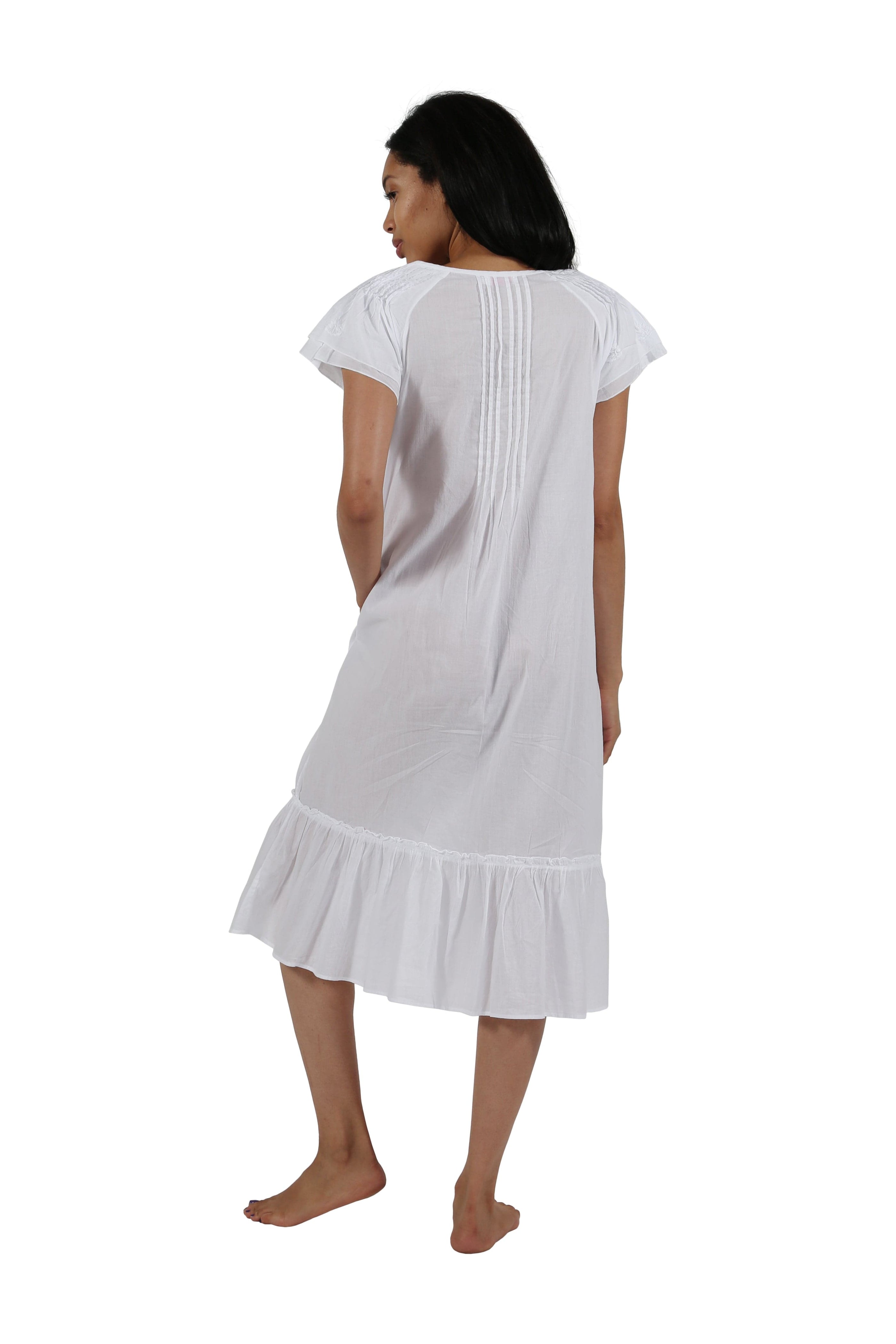 La Cera La Cera Cap Sleeve Embroidered Voile Gown - Little Miss Muffin Children & Home