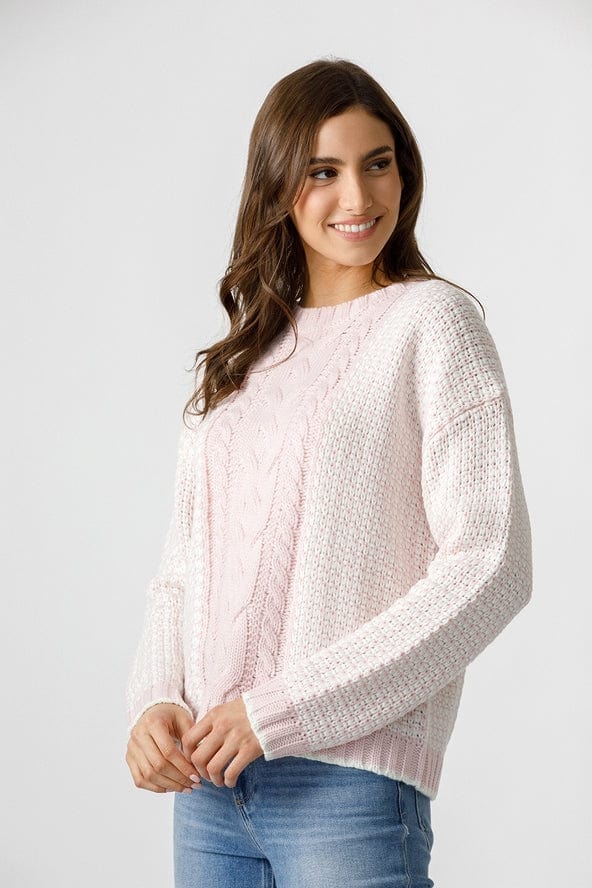 Storia Storia Cable Knit Crew Neck Sweater - Little Miss Muffin Children & Home