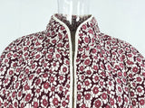 Rosa Clothing Reversible Floral Strip Padded Jacket