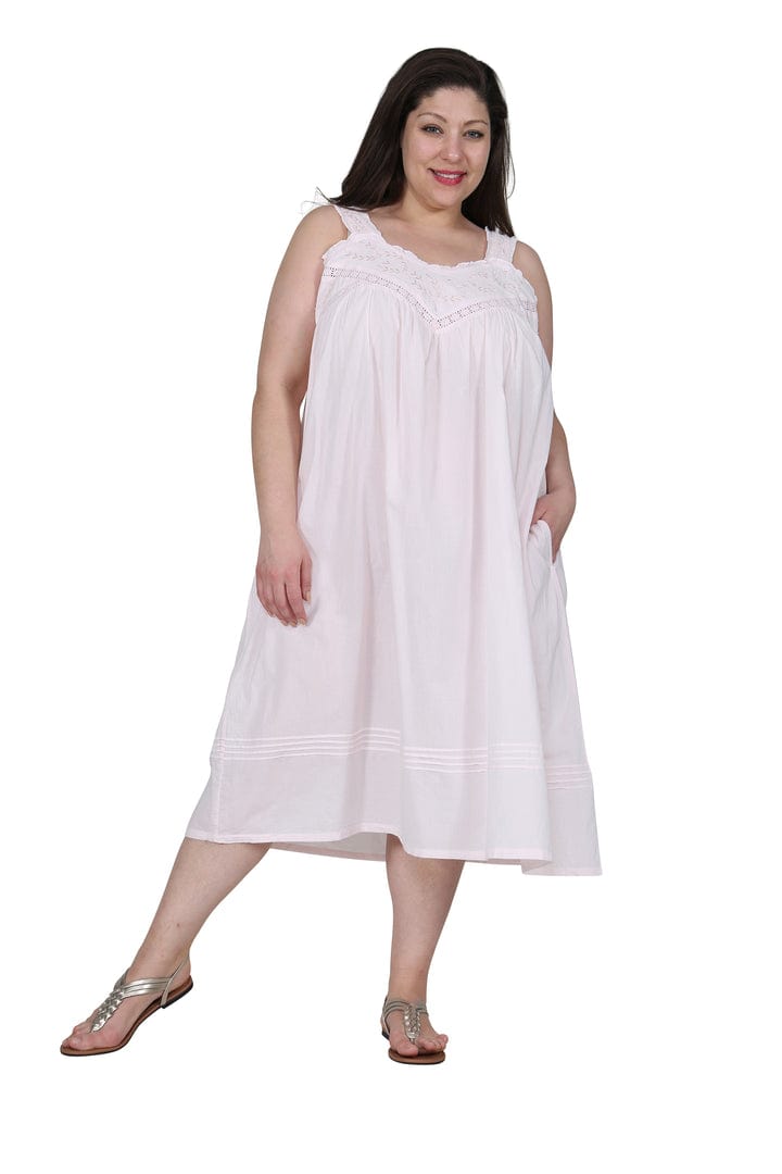 la cera cotton dresses La Cera Floral Cotton Dress Sleeveless Midi Casual Summer Beachcore Small