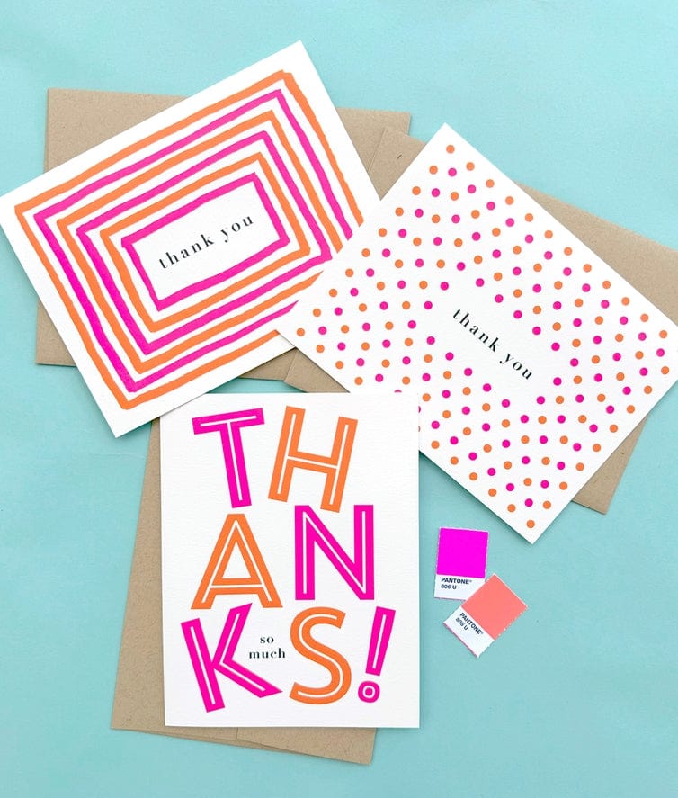 J.Falkner Cards J Falkner Brights Borders Thank You Card (Boxed Set of 8) - Little Miss Muffin Children & Home