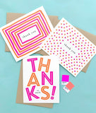 J.Falkner Cards J Falkner Brights Borders Thank You Card (Boxed Set of 8) - Little Miss Muffin Children & Home