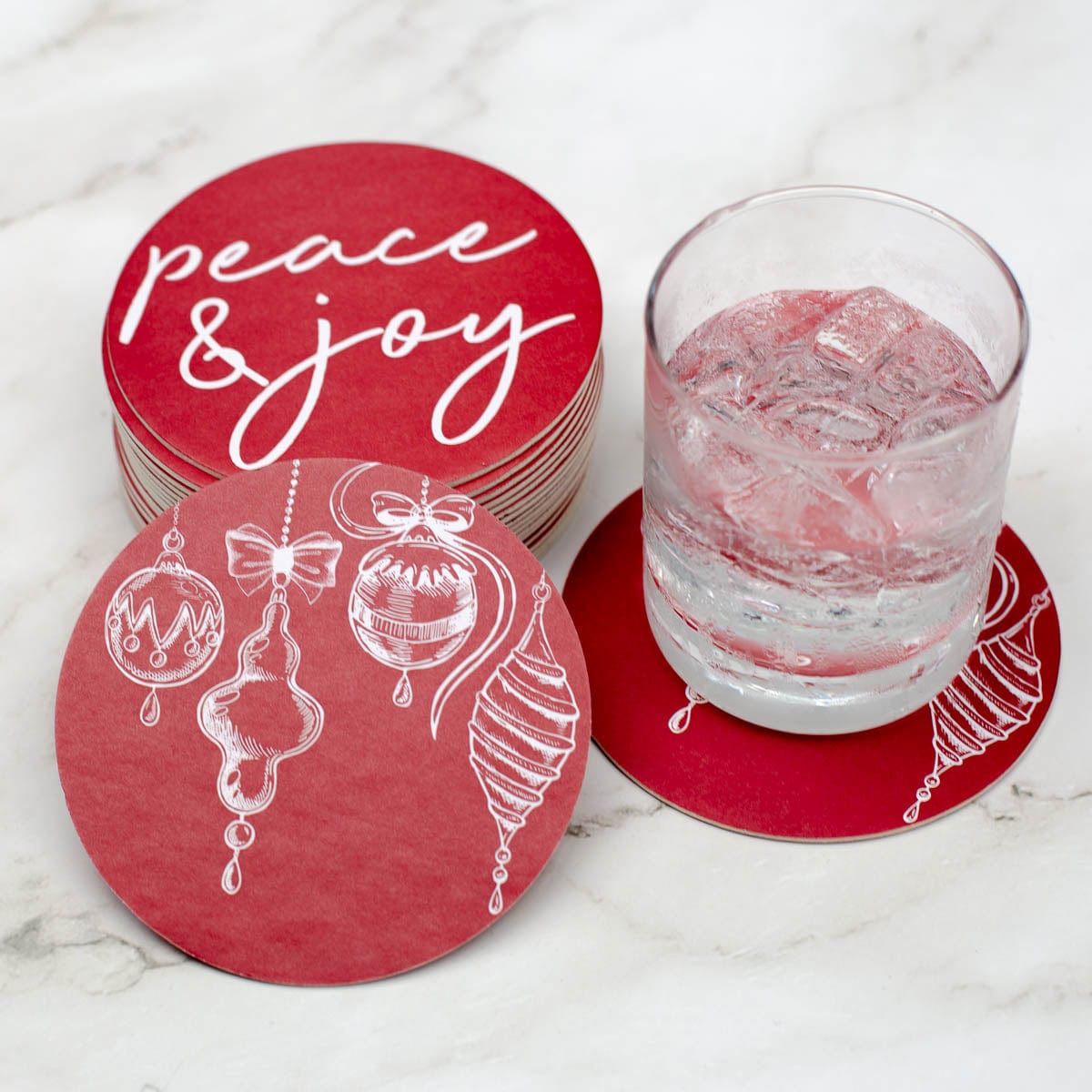 The Royal Standard The Royal Standard Peace & Joy Reversible Paper Coasters (Set of 20) - Little Miss Muffin Children & Home