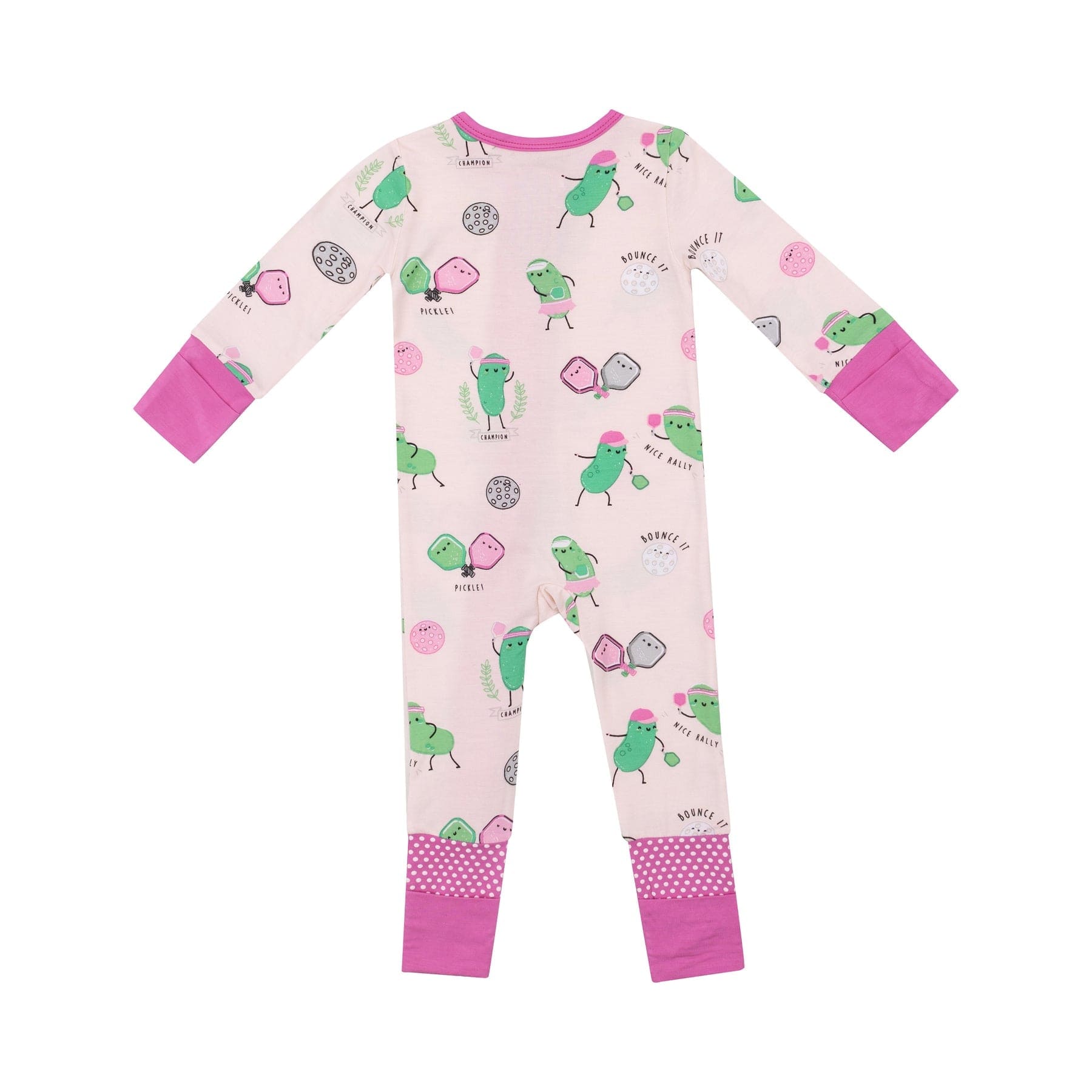 Angel Dear Angel Dear Pickleball Pink 2-Way Zipper Romper - Little Miss Muffin Children & Home