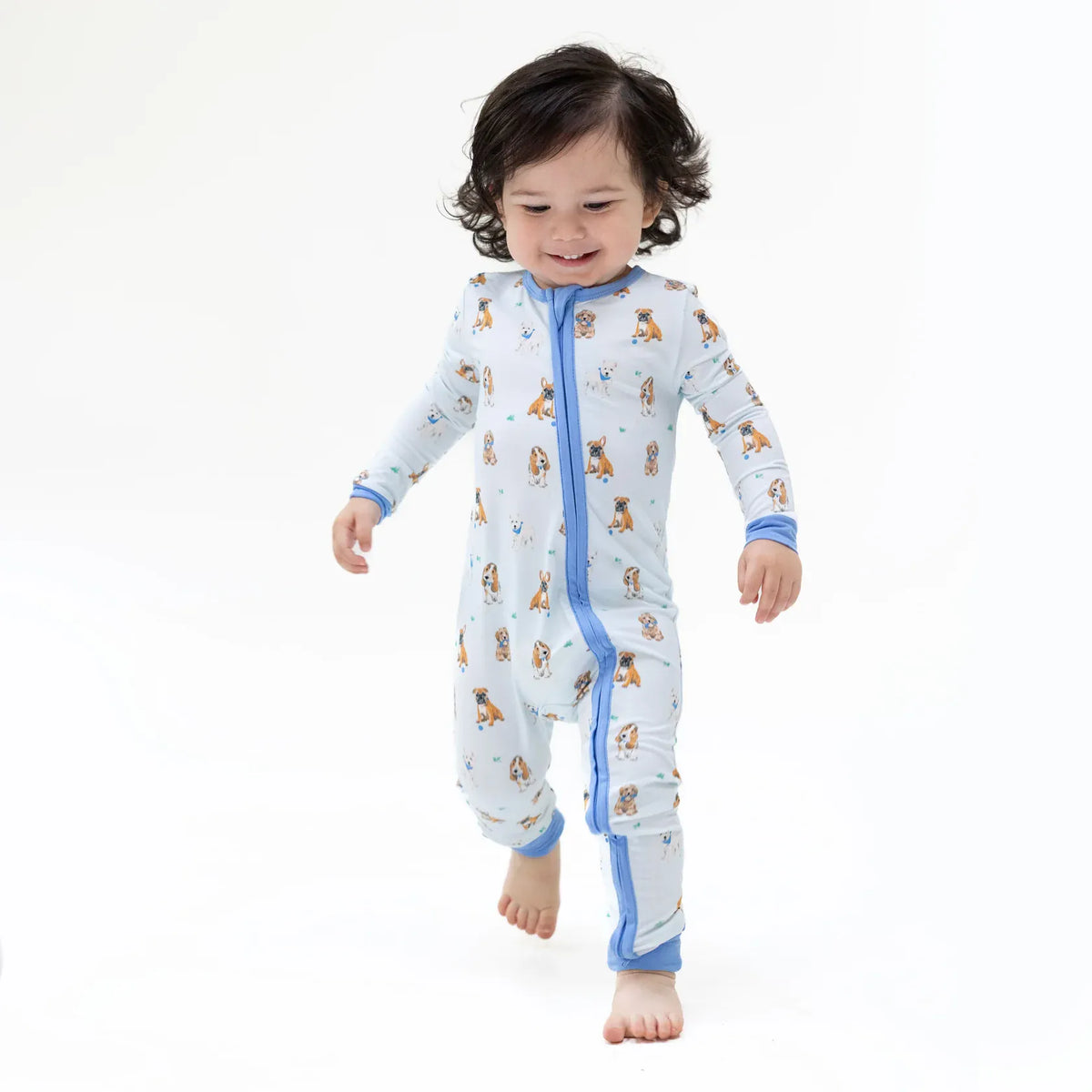 Bestie Dogs Blue Convertible Romper