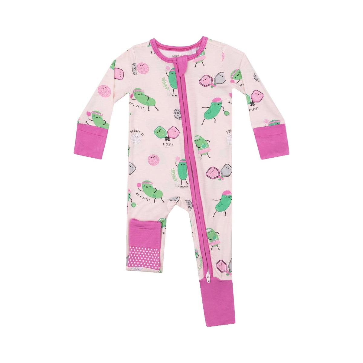 Angel Dear Angel Dear Pickleball Pink 2-Way Zipper Romper - Little Miss Muffin Children & Home
